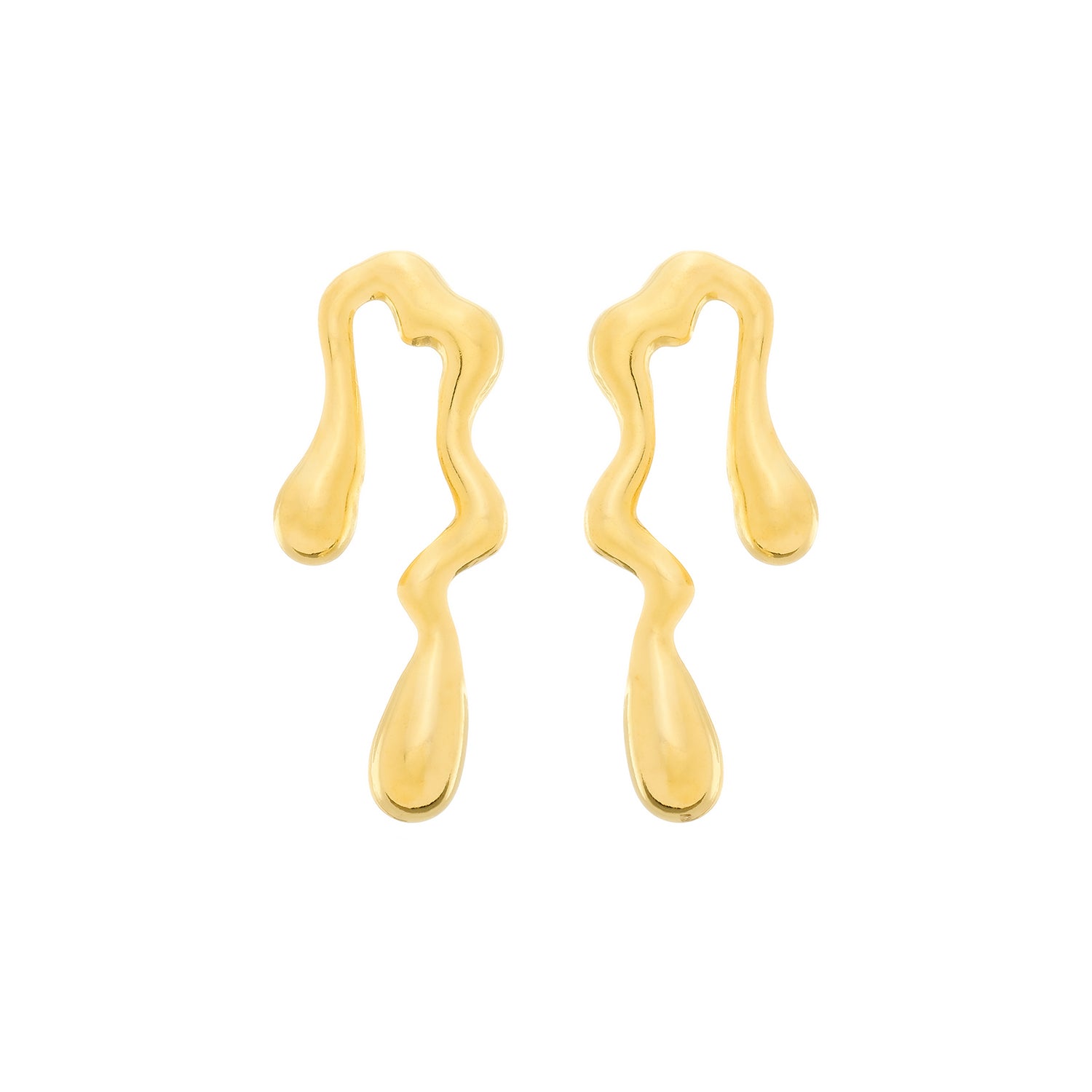 Brinco Dourado Orgânico de Gota