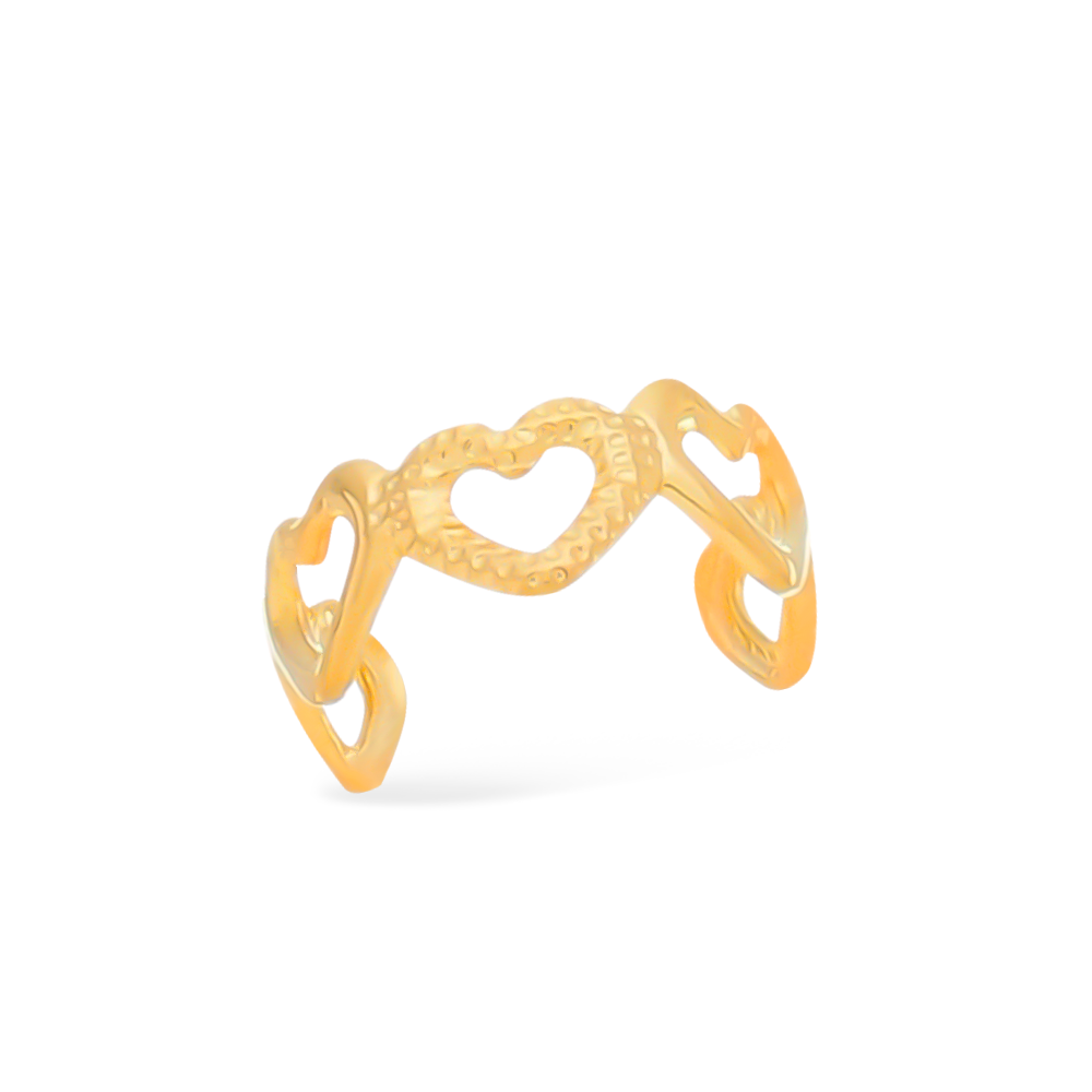 🎁 Piercing Dourado de Pressão de Corações (100% off)