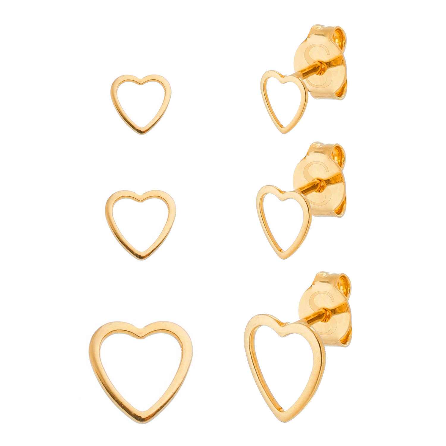 🎁 Trio Dourado de Coração (100% off)